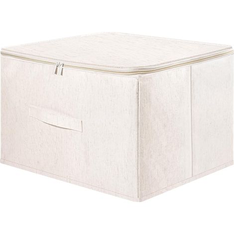 Aufbewahrungsbox aus Stoff – 1 Stück – Kationisch – Reißverschlussdeckel – Wohnzimmerschrank – 45 x 35 x 26 cm (1/5)