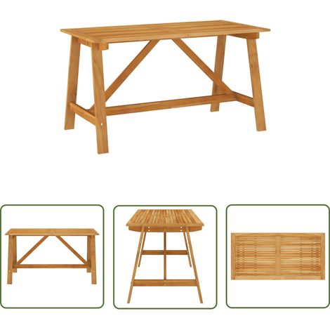 Table extérieure - vidaXL Table à manger de jardin 140x70x73,5 cm Bois d'acacia massif - Table intérieure (1/6)