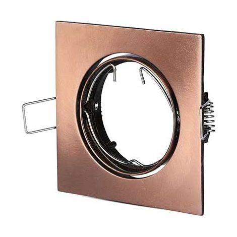 V-TAC VT-779SQ Portafaretto incasso quadrato orientabile colore bronzo per lampade GU10-GU5.3 - SKU 8582 (1/10)