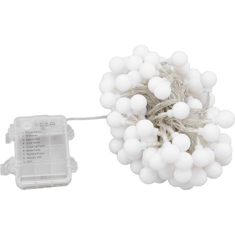 Guirlande lumineuse globe étanche blanc chaud, idéale pour terrasse, jardin, fêtes et mariages. Ampoules globe étanches, lumière suspendue pour patio, jardin, fêtes et mariages.