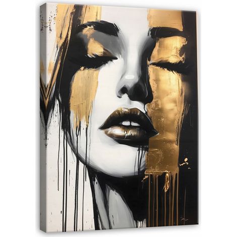 tableau femme visage glamour sur toile Murale pour chambre salon 100x70 (1/3)