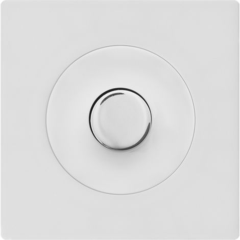 Variateur universel blanc avec bouton blanc DOM et plaque simple blanc – Contrôle précis et design intemporel