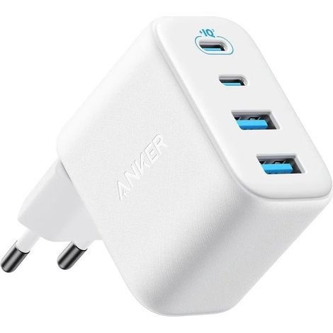 Anker Zolo Dual USB-A + Dual USB-C Cargador Rápido 50W Blanco (1/4)