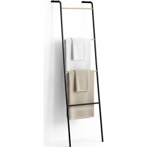 Échelle porte-serviettes en métal - 4 barreaux, design compact
