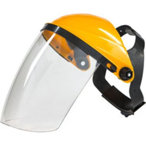 Visière De Protection - Polycarbonate Jaune - Réglable Pour Coupe-Bordures Et Débroussailleuses - 1 Pièce (1/5)