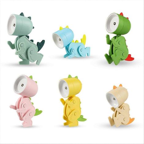 6 mini lampes LED de bureau en forme de dinosaure avec support de téléphone (1/5)