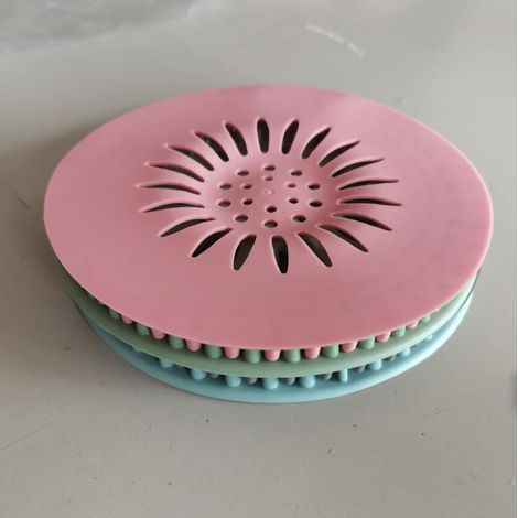 Bouchon de bonde douche 4 pièces, filtre anti-cheveux, protège-siphon salle de bain, cuisine, grille de vidange durable, piège à résidus, couvercle bonde universel, accessoire domestique (1/5)