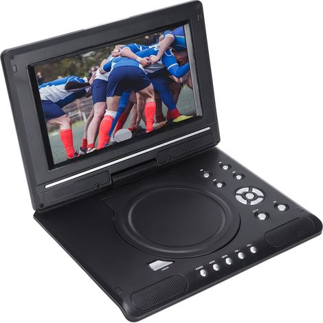 Lecteur DVD portable HD pivotant à 270° avec télécommande USB 110-240 VLMD-998 Prise AU (1/5)