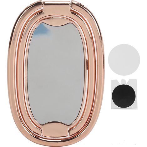 Support de téléphone magnétique avec anneau rotatif à 360° pour voiture - Rose Gold (1/5)