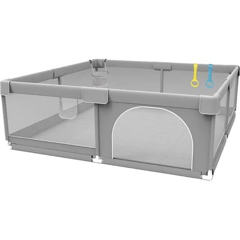 Parc de jeux, Design modulaire, Matériaux sûrs, Gris clair 1.5x1.5M (1/2)