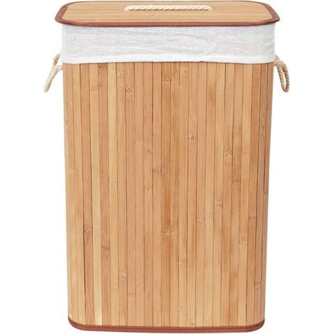 Cesta de ropa rectangular de bambú - Compactor