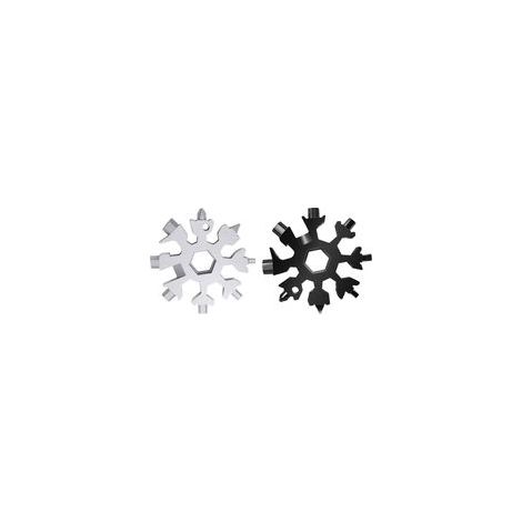 18-in-1-Multitool in Schneeflockenform, 2 Mini-Multifunktionsschraubendreher aus Edelstahl, ideal für Reisen und den Alltag, ein kreatives und originelles Geschenk. – Crezuo