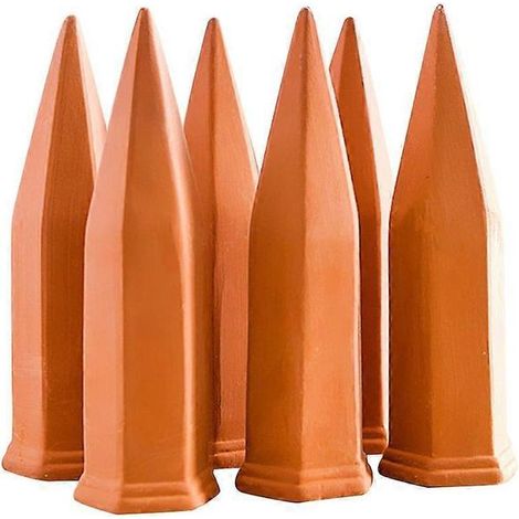 Lot de 6 dispositifs d'arrosage automatique en céramique et terre cuite pour plantes (1/5)