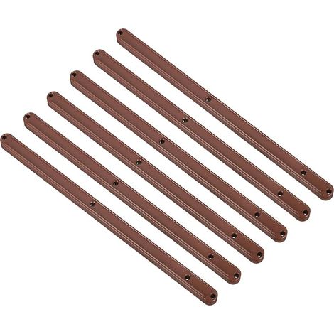 6 Pièces 300mm Glissières de Tiroir en Plastique (Marron) (1/5)