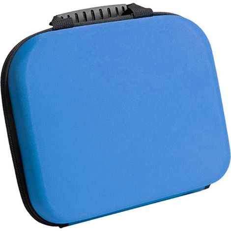 Étui de transport pour perceuse électrique Gazechimp, organisateur rigide, boîte de rangement pour outils, portable, antichoc, avec fermeture éclair, bleu (1/5)