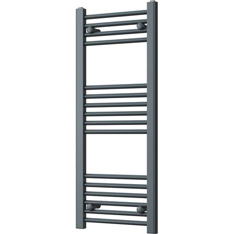Zennor - Anthracite Heated Towel Rail - H1000mm x W400mm - Straight (1/3)