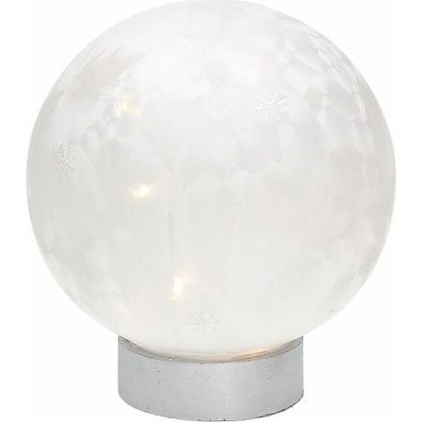 Tognana Sfera Natale con Led D 18 Cm Christmas White Vetro Bianco (1/3)
