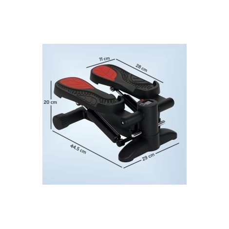 Mini stepper da casa con display LCD, 100 kg, nero HAVRYA (1/5)