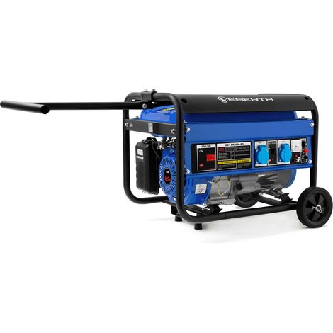 Eberth – Groupe électrogène 3000W 6,5 CV essence – AVR, 2x230V, 1x12V, démarrage câble – Autonomie 9-11h, niveau sonore 69dB — vue 2