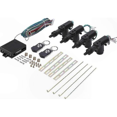 Sistema de cierre centralizado universal para coches con mando a distancia y sistema de entrada sin llave. Kit de seguridad para apertura y cierre centralizado de puertas. (1/5)