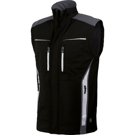 Leibwächter Softshell-Bodywarmer FLEXB Gr. 6XL schwarz/grau