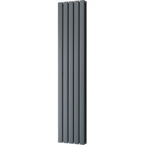 Typhoon - Anthracite Vertical Radiator H1600mm x W340mm Double Panel