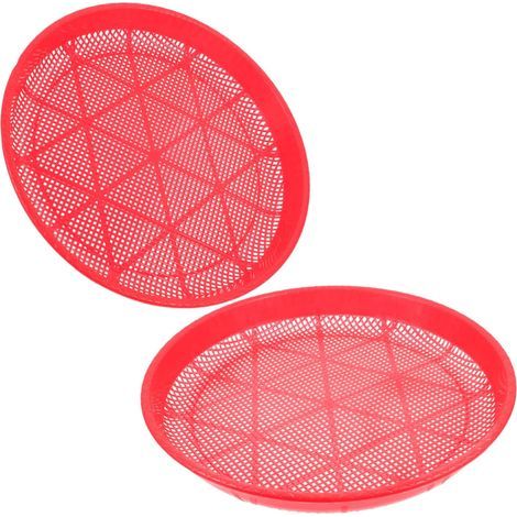 Tamis Rond en Plastique Réutilisable Facile à Ranger Pelle à Poussière 2pcs Tamis à Farine pour Grains et Riz pour Usage Quotidien Cuisine(2mm,51cm)) (1/5)
