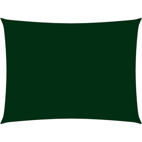 Voile de parasol Tissu Oxford rectangulaire 2x4 m Vert foncé (1/5)