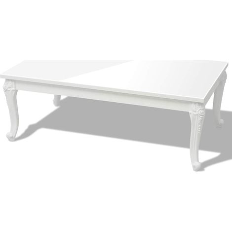 Maison Exclusive - Tavolino da Salotto 115x65x42 cm Bianco Lucido (1/5)