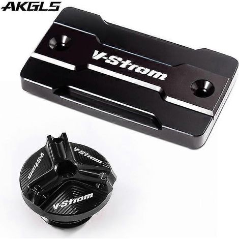 Bouchon de réservoir de liquide de frein avant pour Suzuki V-Strom 650, 250 et 1000/XT (DL650, DL1000, DL250) - Accessoires de protection - Kit noir (1/4)