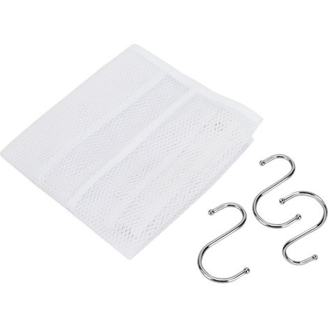 Grande organizer da doccia in rete con ganci (S)