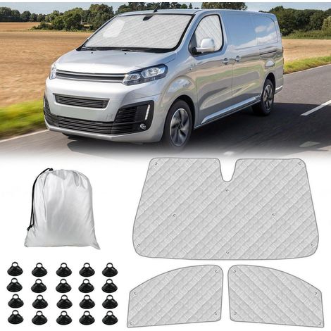Jeu de 3 pare-soleil pour cabine Citroën Jumpy / Opel Vivaro, isolant thermique pliable (1/5)