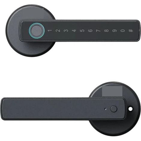Serrure Intelligente à Empreintes digitales, Bluetooth, Carte de Mot de Passe, Porte en Bois, Chambre à Coucher, entrée sans clé, Serrure Intelligente (1/5)