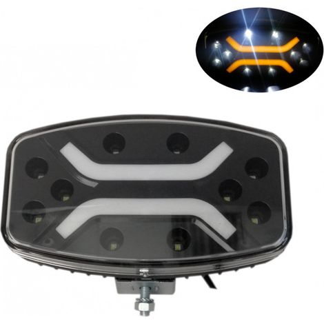 LED Hochleistungs-Dioden-Scheinwerfer / Halogenlampe 12V–24V weiß-gelb für ATV, Jeep, LKW, Traktor, landwirtschaftliche Maschine