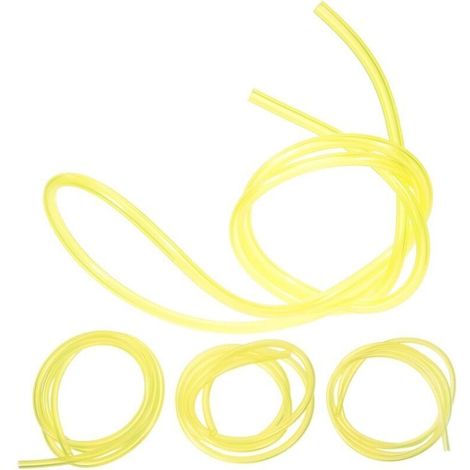 Lot de 4 Tuyaux de Conduite de Carburant en PVC Flexible Jaune 1,2 M pour Tronçonneuse, Débroussailleuse et Autres Outils à Essence, Compatible Moteurs 2 Temps Poulan et Craftsman (1/5)