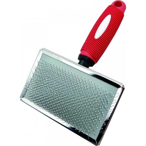 Brosse Slicker douce avec boules de protection et bâton de massage pour peau sensible (1/5)