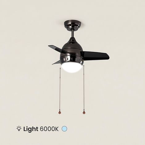 Ventilatore da Soffitto LED Nero 66 cm Modern 6000K