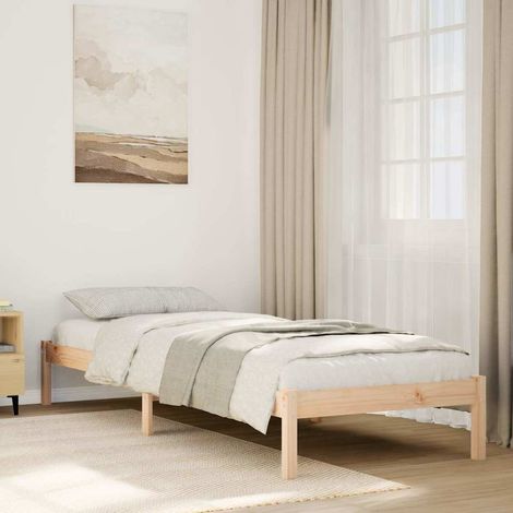 Cama extralarga sin colchón madera maciza de pino 80x210 cm (1/5)