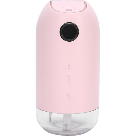 500-ml-Mini-Luftbefeuchter, tragbar, USB-aufladbar, Nebelmaschine mit Nachtlicht, rosa (1/5)