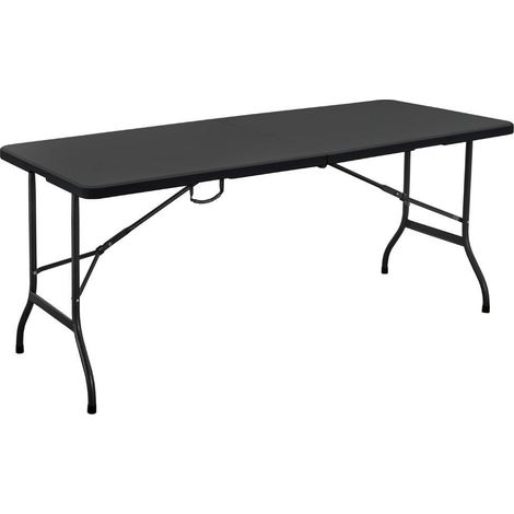 TAVOLO CATERING DA GIARDINO RICHIUDIBILE VALIGETTA 180X75CM GRIGIO (1/2)