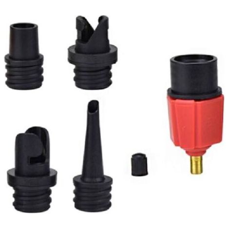 Green Mobility-Adaptateur de valve de compresseur de voiture  pour pompe de gonflage, adaptateur de valve de gonflage avec 4 embouts pour matelas gonflable, bouée/piscine, lit/canapé gonflable, bateau (1/4)