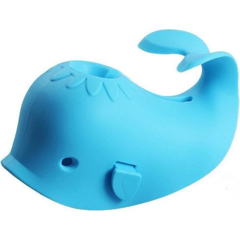 Cache de Bec de Bain, Cache de Robinet de Baignoire Bébé, Protection pour Douche Bébé pour Enfants Tout-Petits, Convient Universellement - Baleine (Bleu) (1/5)