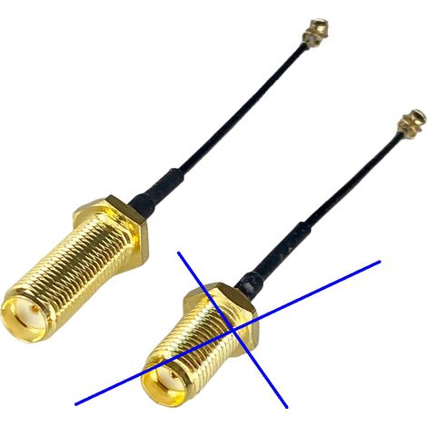 Anschlusskabel MHF4 / SMA-Buchse RF0.81, 10 cm lang (1/5)