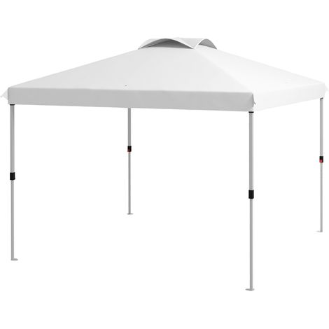 Tonnelle pop-up pliable 3x3 m avec sac à roulettes, hauteurs réglables