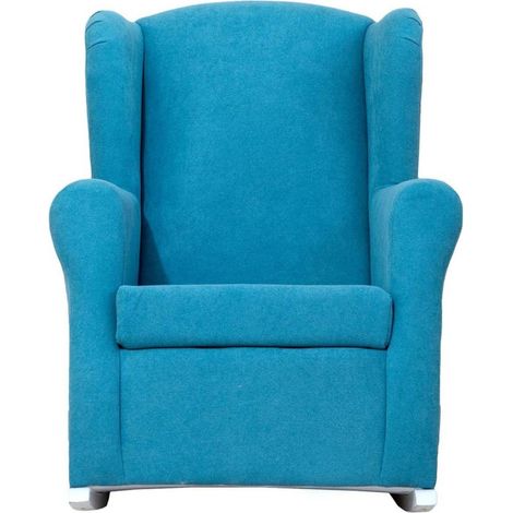 Sedia a dondolo per bambini poliestere blu 104x69x75cm