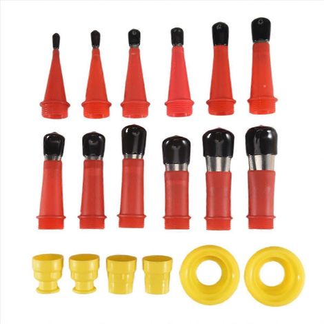 18 pièces acier inoxydable silicone Caulking buse Applicator (1/5)