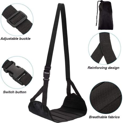 Poggiapiedi portatile per voli aerei – Accessorio per il comfort in cabina, pieghevole e leggero, ideale per voli di lungo raggio