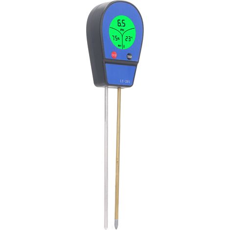 Bodendetektor mit LED-Anzeige, pH-Tester, Pflanzenfeuchtigkeitsmesser, Säure-, Alkalitäts- und Temperaturmessgerät (1/5)