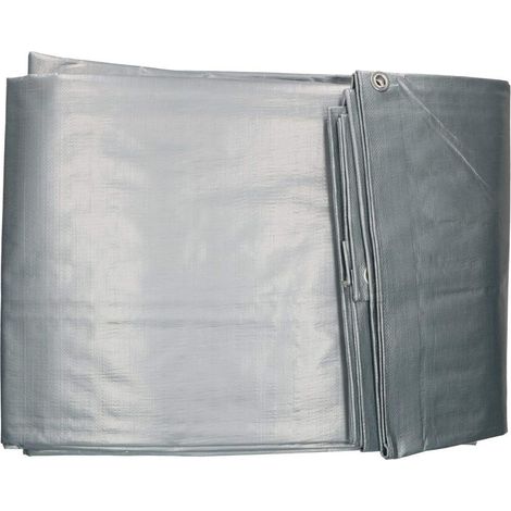 KOTARBAU - Bâche en Tissu - 2 x 3 m - Argent - 200 g/m² - Œillets renforcés - Bâche de Protection - Bâche de Chantier - Cordon étanche et indéchirable - pour Toutes Les Conditions météorologiques (1/5)