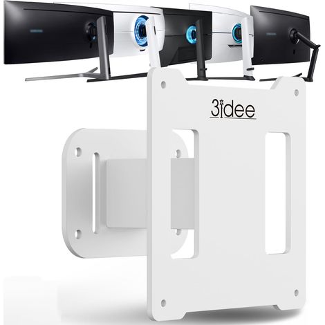 Adaptateur VESA Compatible avec Les écrans Samsung Odyssey G9, Neo G9, G8, Neo G8 & Plus - Adaptateur de Support d'écran incurvé 49 Pouces - Charge extrême jusqu'à 30kg - VESA 100x100 - Blanc (1/5)